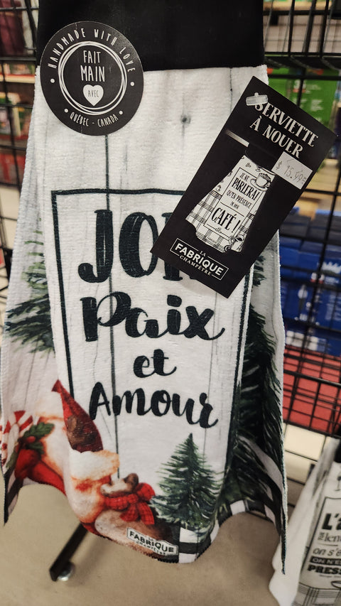 Serviette à Nouer “Joie, paix et amour“