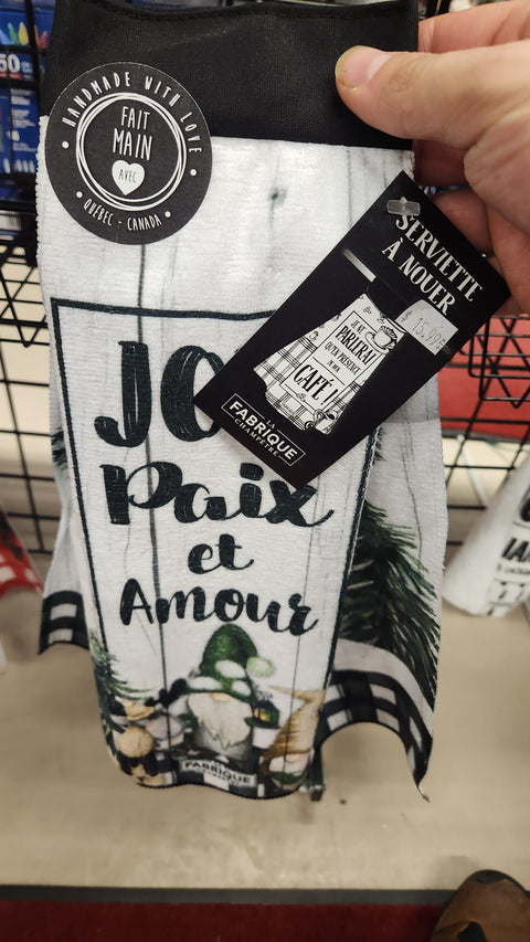 Serviette à Nouer “Joie, paix et amour“