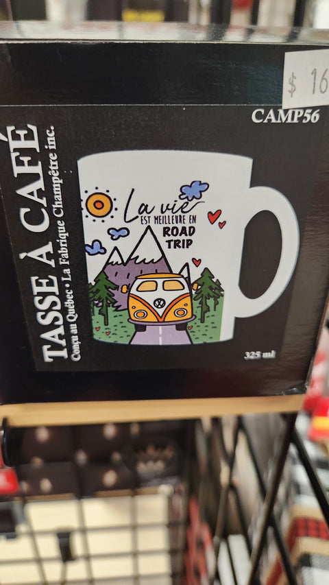 Tasse la vie est meilleur au road trip