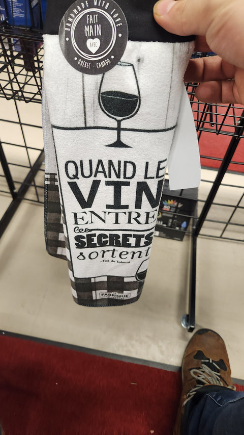 Serviette à Nouer Quand le vin entre