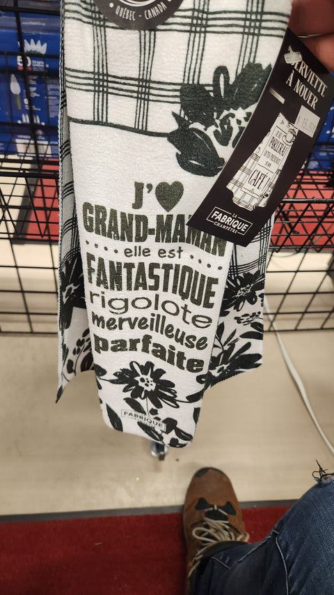 Serviette à Nouer J'aime grand-maman