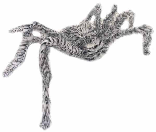 Grey and white spider (36")