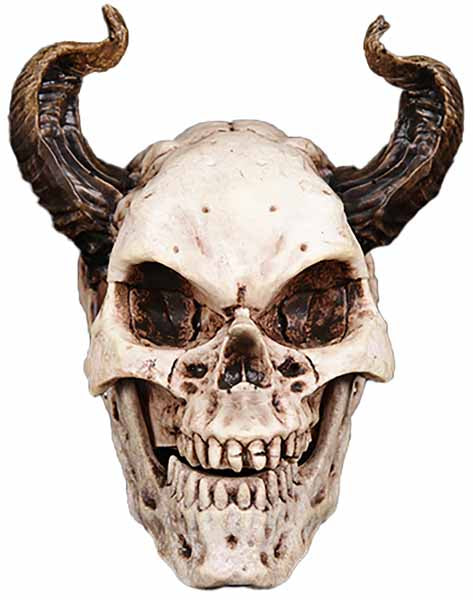 8" Vinyl Skull with Demon Horns