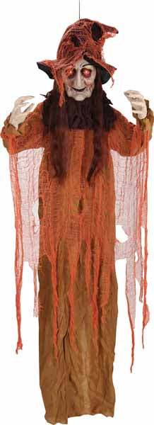 Large animated hanging witch (6 ft)