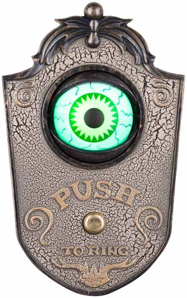 Sonnette de porte avec oeil animée et sons