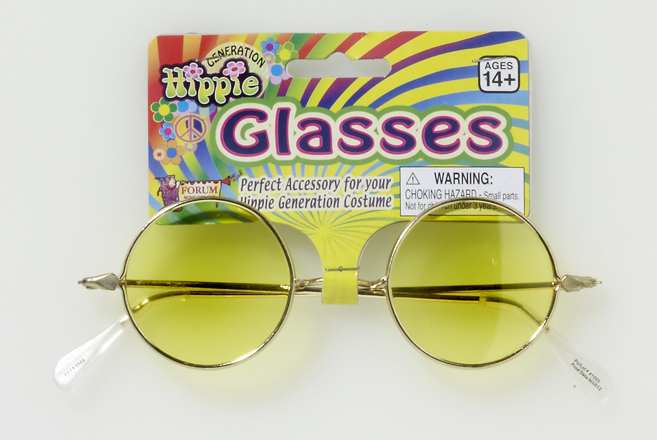 Accessoire - Lunettes hippie - Verres jaunes