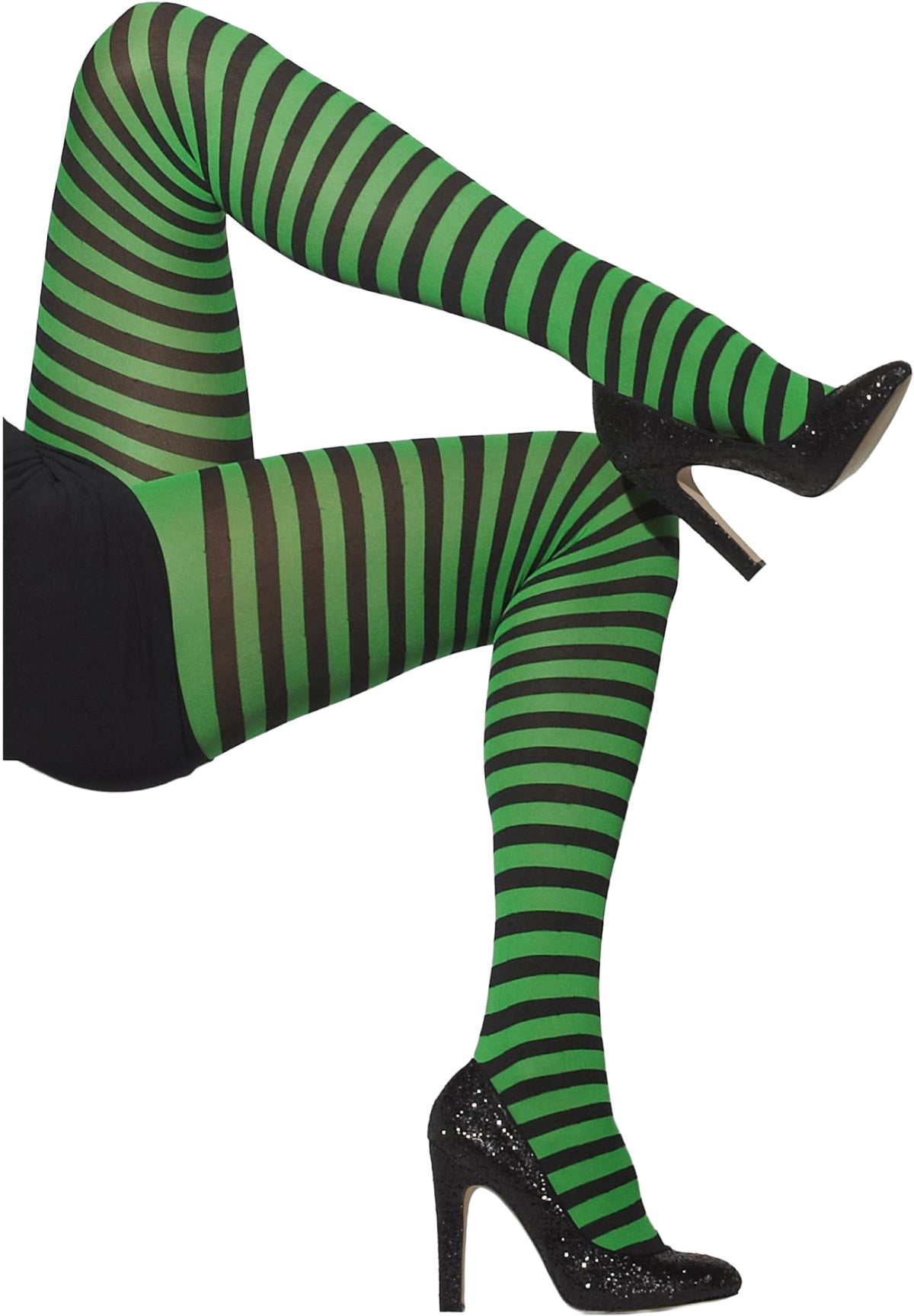 Tights - Opaque - Green and Black