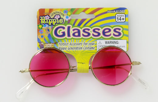 Accessoire - Lunettes hippie - Verres roses