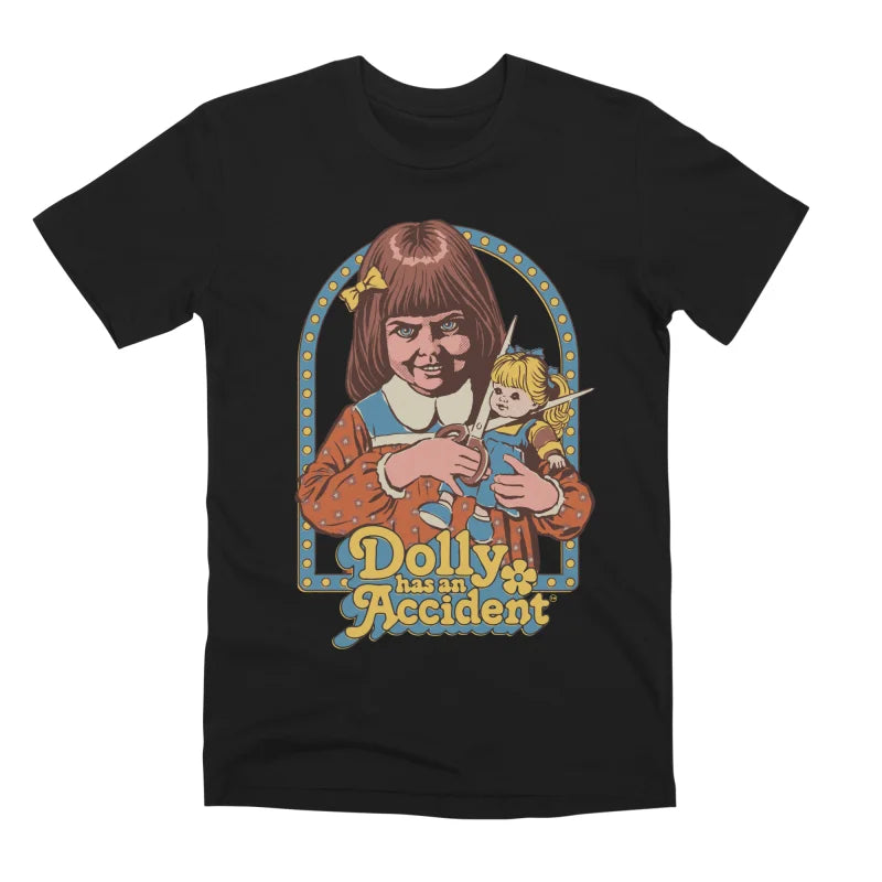 T-shirt adulte noir Steven Rhodes - Dolly a eu un accident