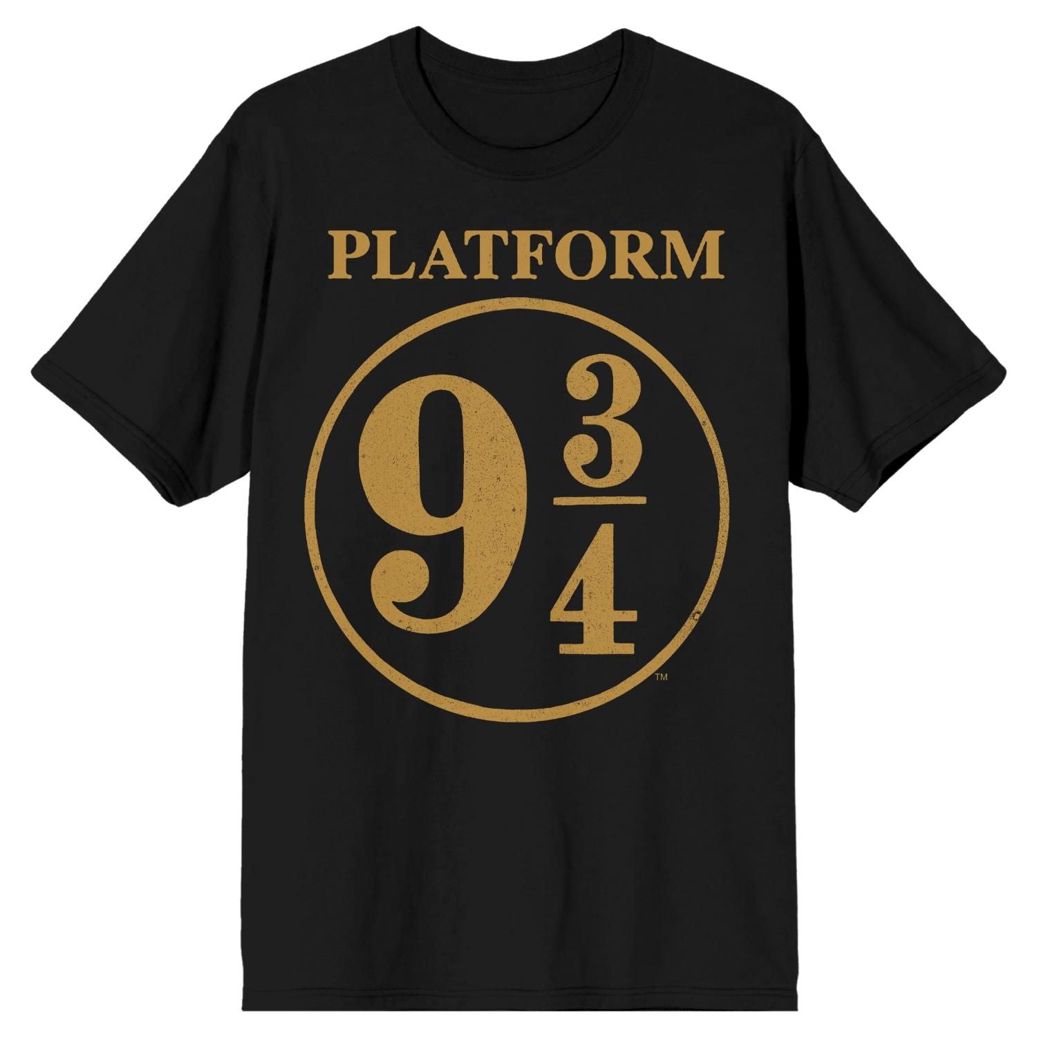 T-shirt adulte noir Harry Potter - Quai 9 ¾