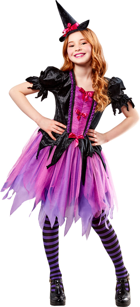Costume de Sorcière violette d’Halloween - Enfant