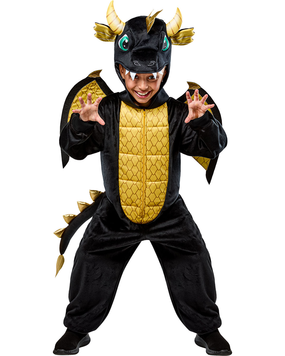 Costume combinaison de Dragon Noir - Enfant