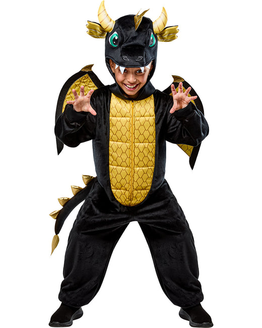 Costume combinaison de Dragon Noir - Enfant