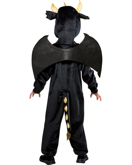 Costume combinaison de Dragon Noir - Enfant