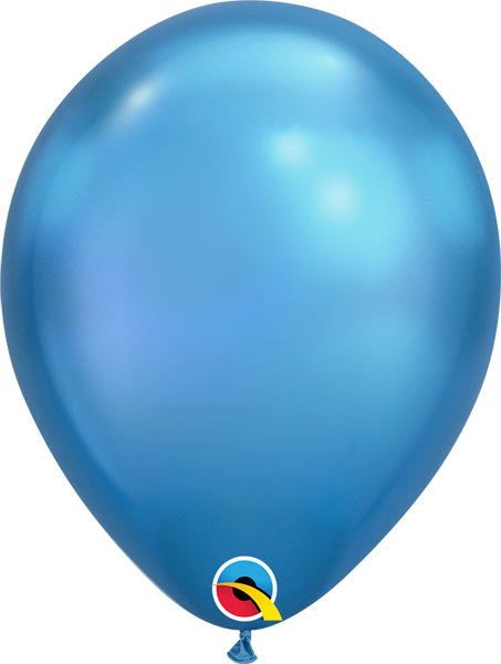 Qualatex blue chrome balloon - 11"