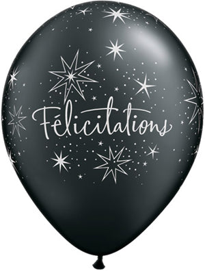 Congratulations balloon with stars - 11"