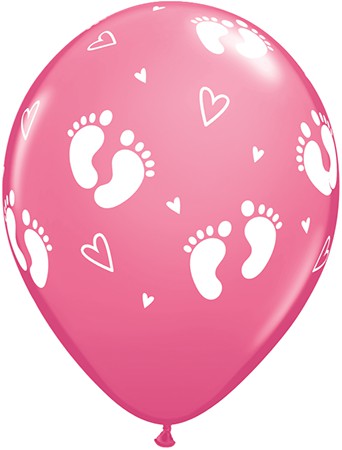 Baby Foot Balloon - Pink - 11"