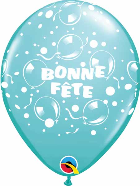 Caribbean Blue Happy Birthday Balloon - 11"