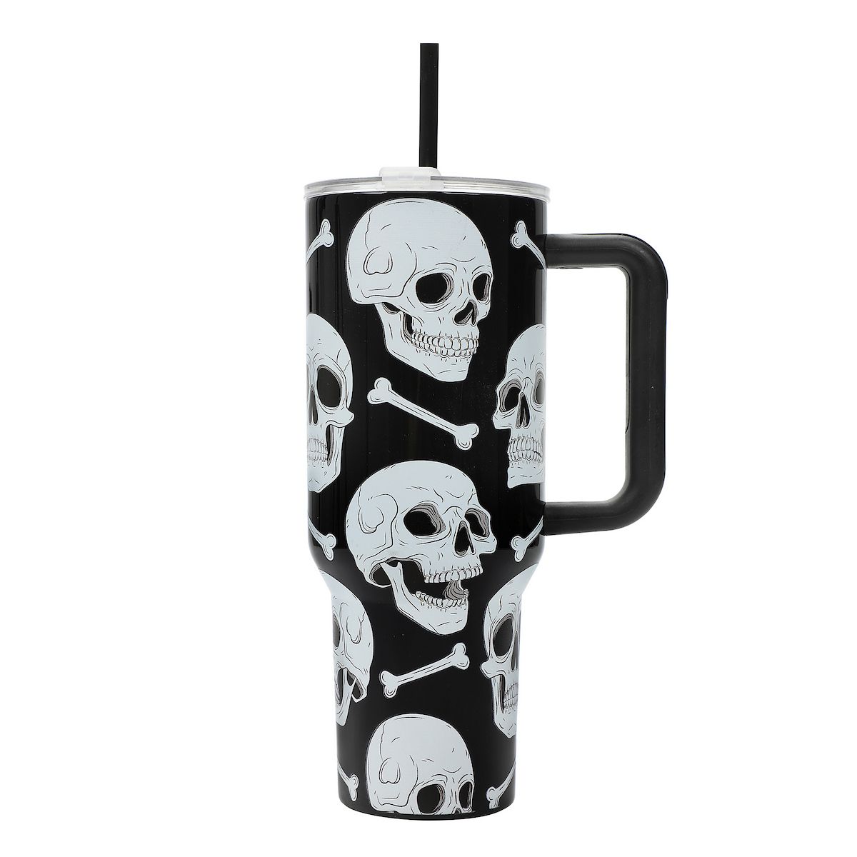 Tasse isotherme en acier inoxydable 1,2 L - Crâne gothique - Motif intégral