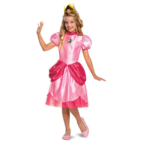 Princess Peach Costume - Girl (Mario Bros)