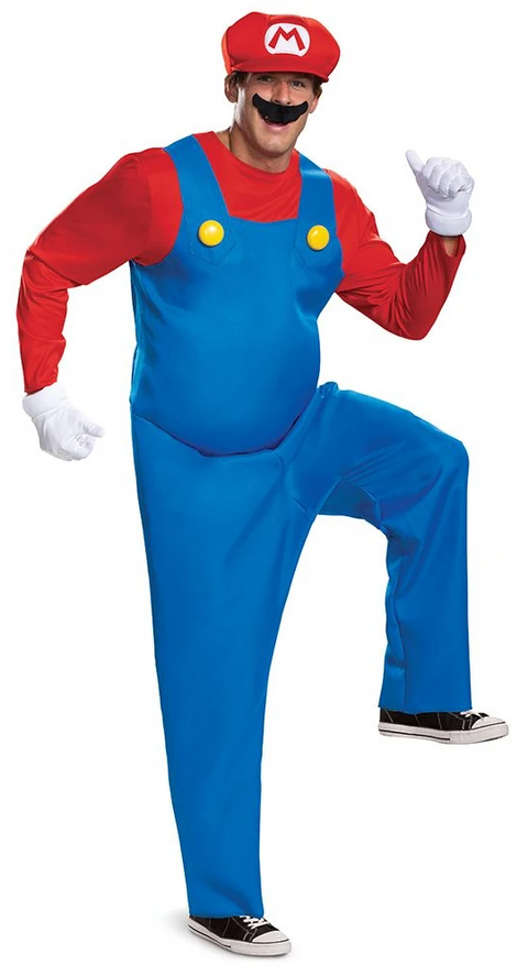 Costume de Mario Deluxe - Adulte (Mario Bros) - Costume - Boo'tik d'Halloween