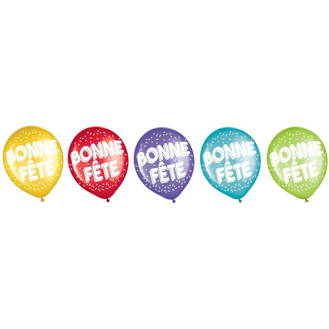 Bonne Fete Latex Balloons