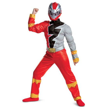 Power Ranger Dino Fury Costume - Red - Child