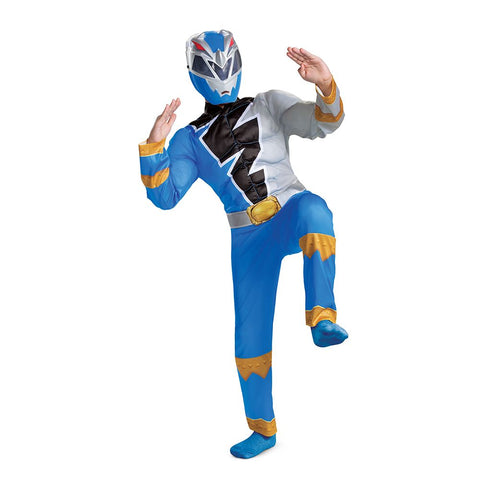 Power Ranger Dino Fury Costume - Blue - Child