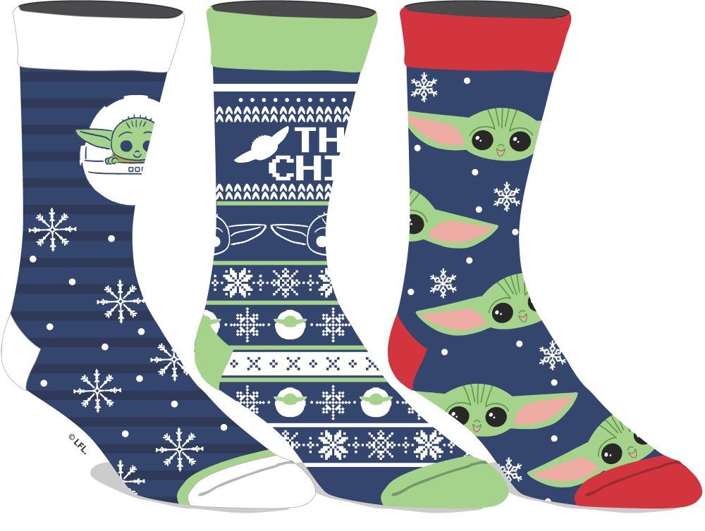 STAR WARS-THE CHILD 3 PACK MENS CREW SOCKS SET