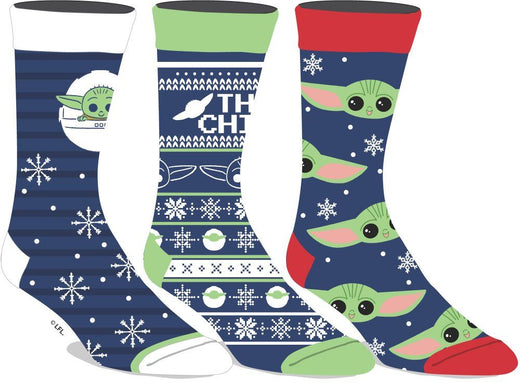 STAR WARS-THE CHILD 3 PACK MENS CREW SOCKS SET