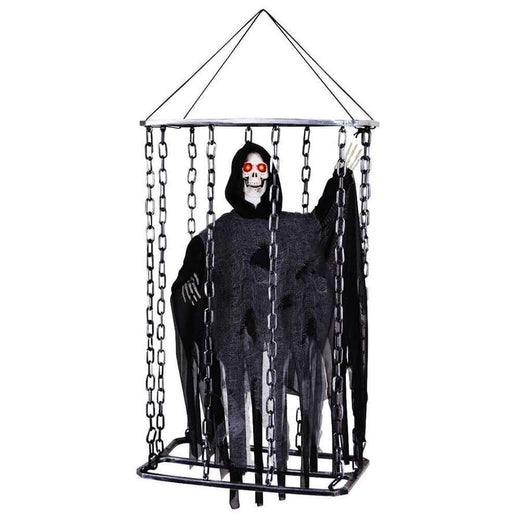 Faucheuse noire animée en cage (décoration animée)