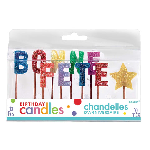 Bonne Fete Toothpick Candle Set