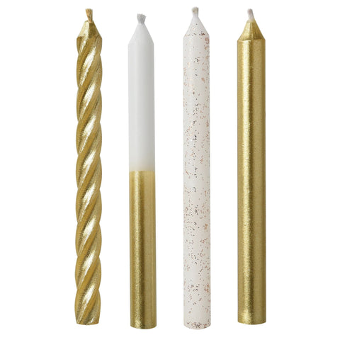 Gold Metallic Mix Candles