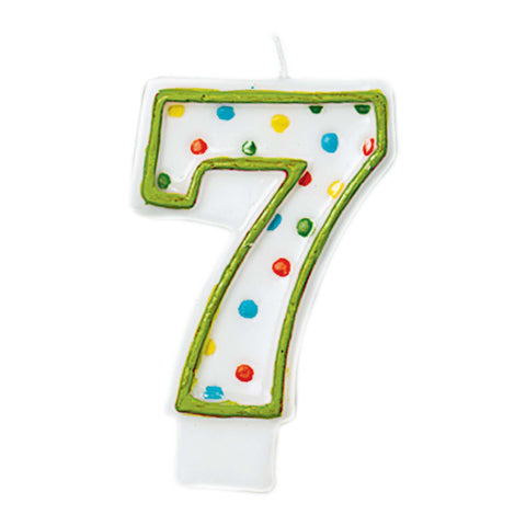 Polka Dots #7 Flat Molded Candle