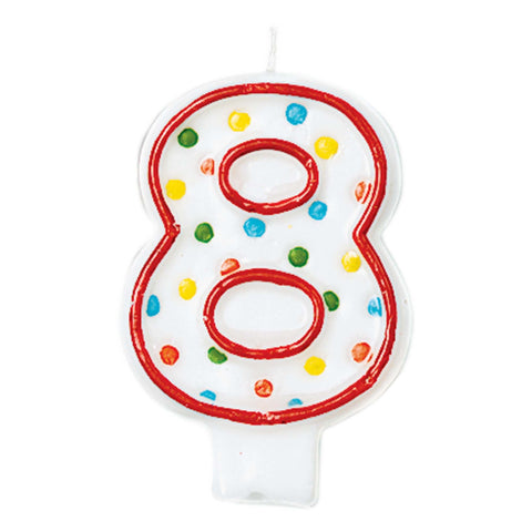 Polka Dots #8 Flat Molded Candle