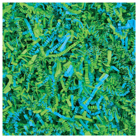 Papier déchiqueté - vert et bleu