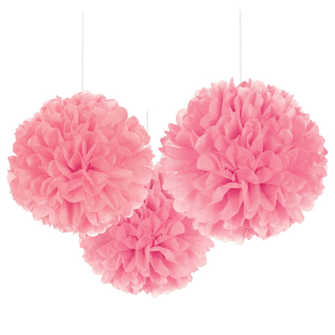 Fluffy Tissue Decorations - New Pink