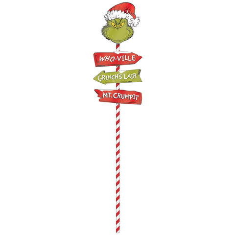 Grinch Directional Metal Garden Stake