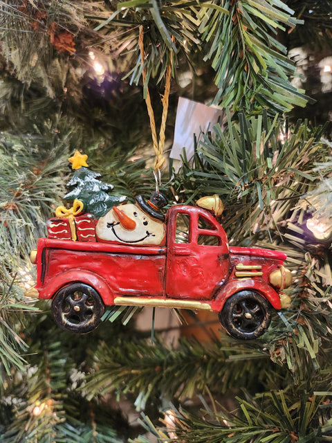 Red Truck Ornament (4.5in)