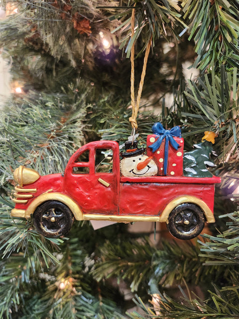 Red Truck Ornament (4.5in)