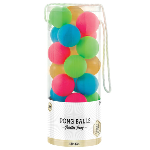 High Count Pong Balls Neon