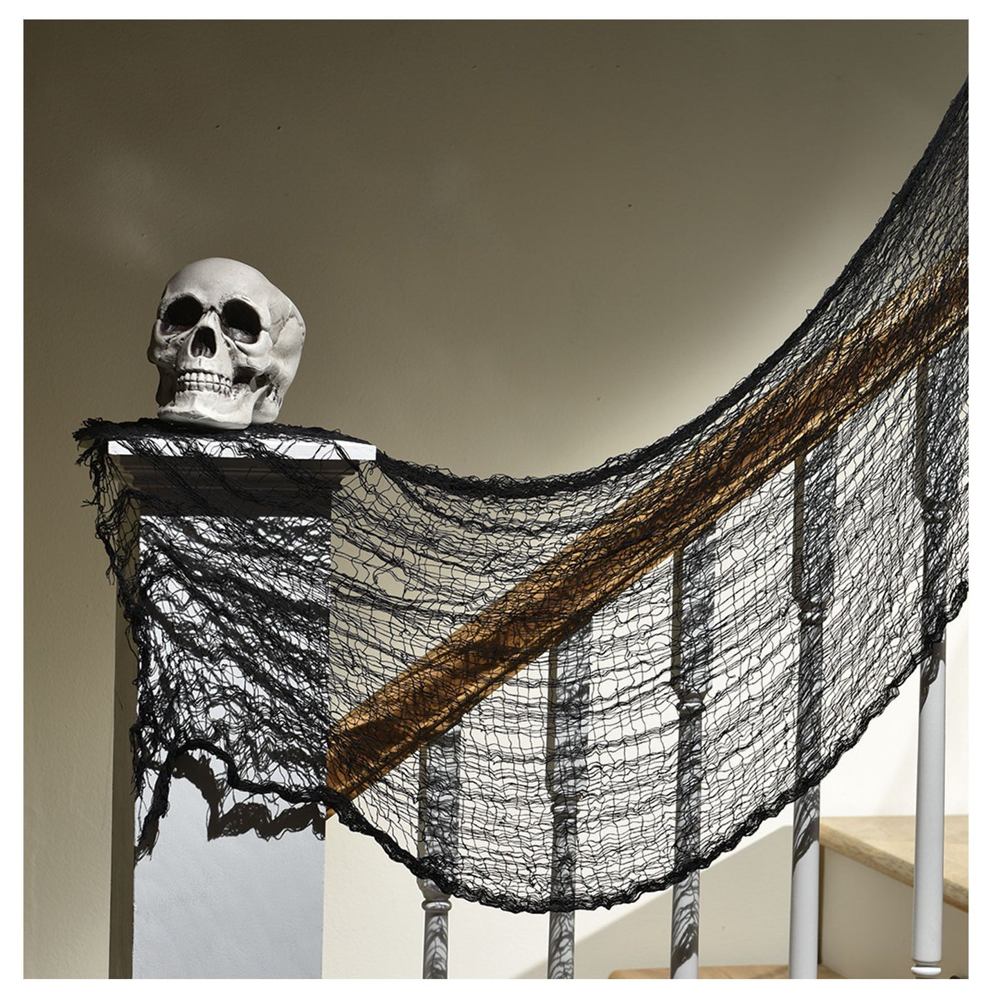 Tissu effrayant d'Halloween - Noir