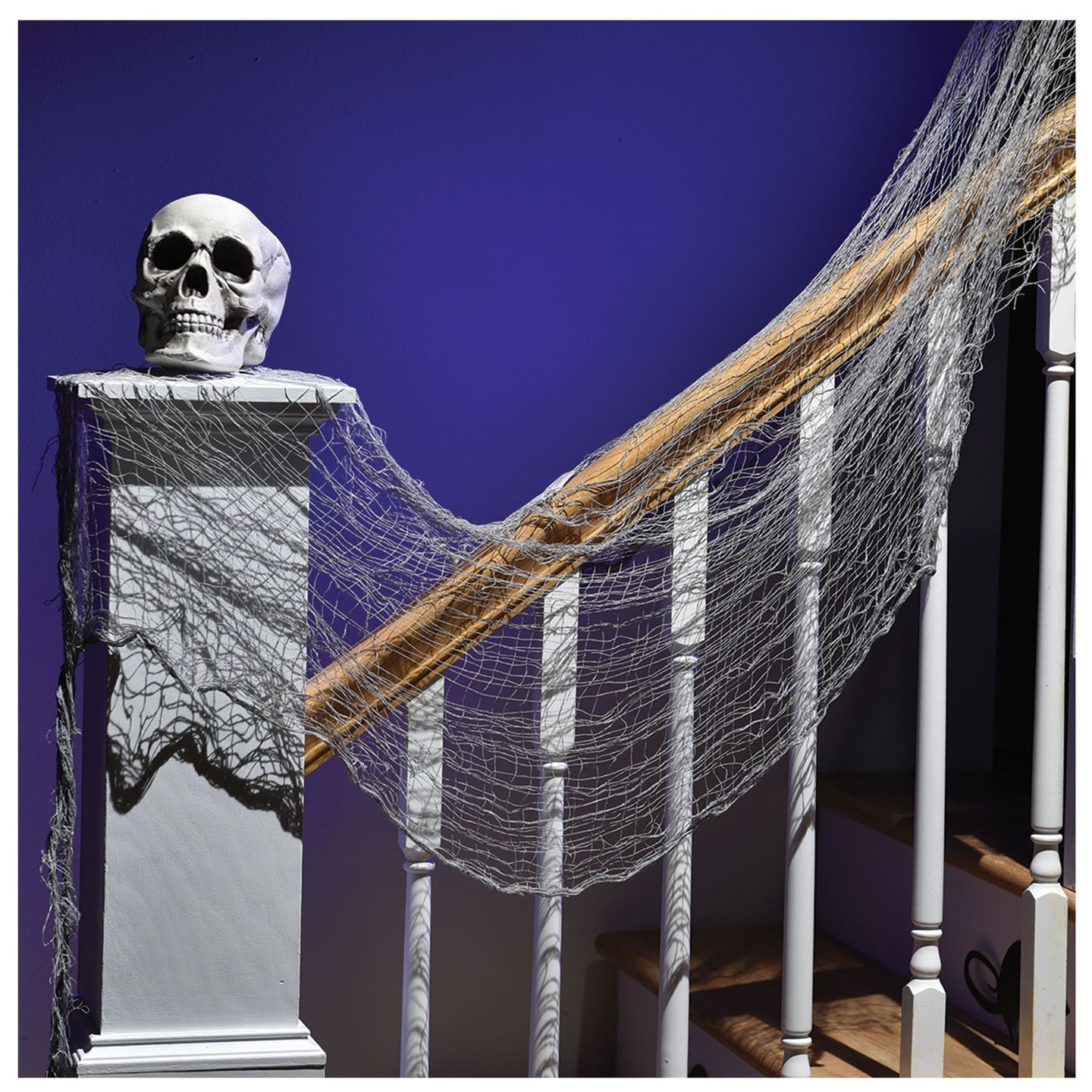 Tissu effrayant d'Halloween - Gris