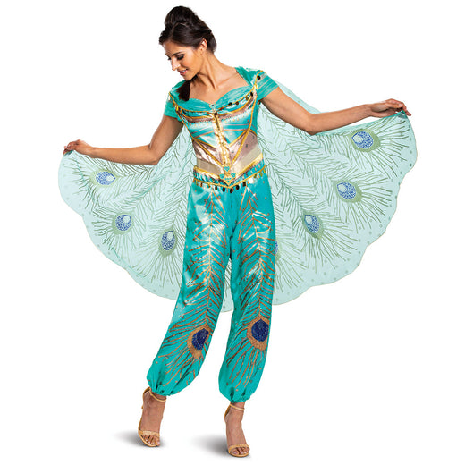 Deluxe Teal Jasmine Costume - Aladdin - Women's