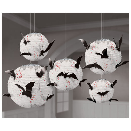 Paper Lanterns - Bloodstains and Bats (5/pkg)