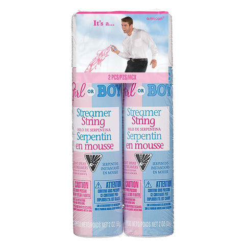 Foam Coil - Gender Reveal - Girl (2/pkg)