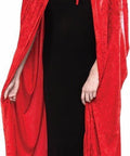 Longue Cape en velours à capuchon - Rouge - Adulte
