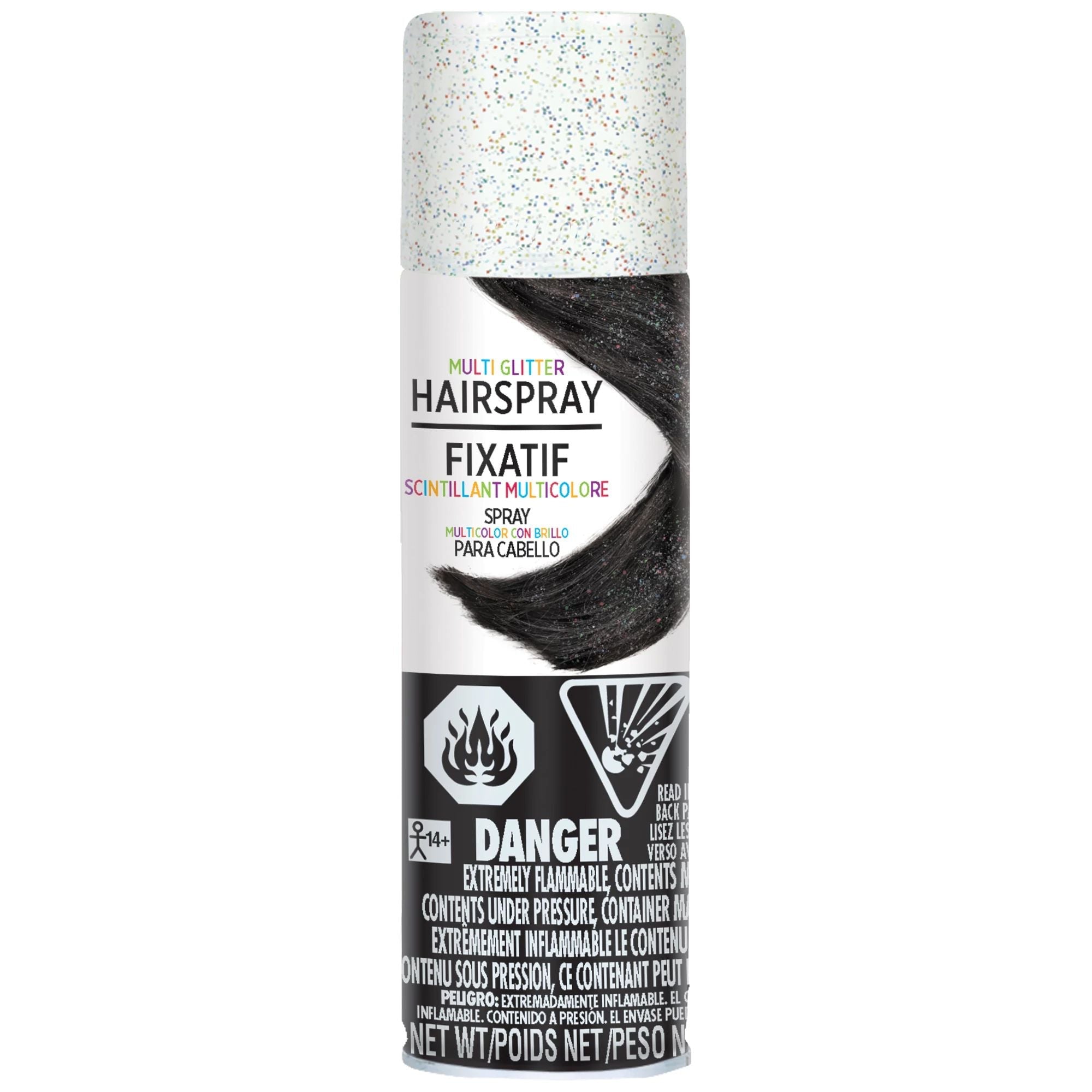 Hairspray (fixative) - Multicolor glitter