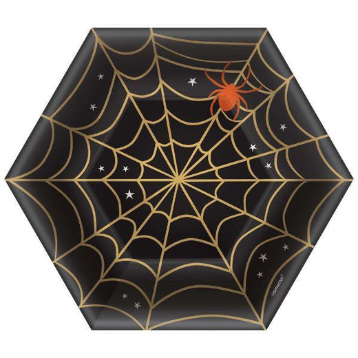 Assiettes en forme d'hexagone Halloween (8/pqt - 7po) -  - Boo'tik d'Halloween
