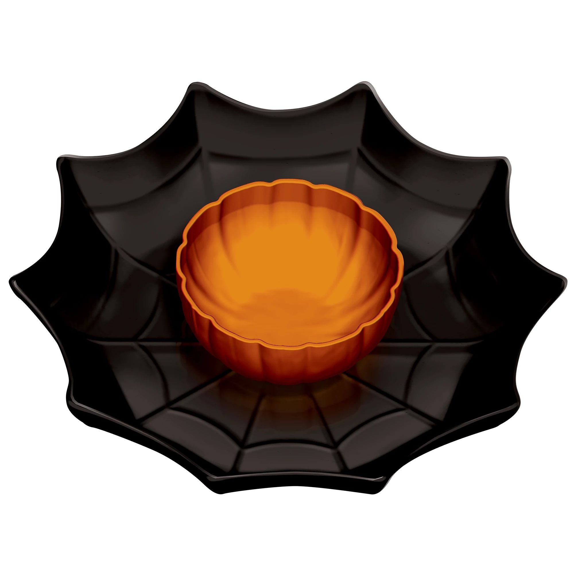 Bol en mélamine pour chips orange et noir